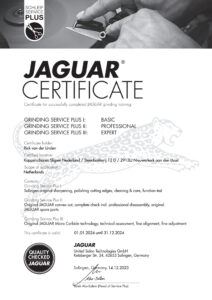 Zertifikat Jaguar Solingen