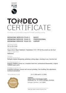 Zertifikat Tondeo